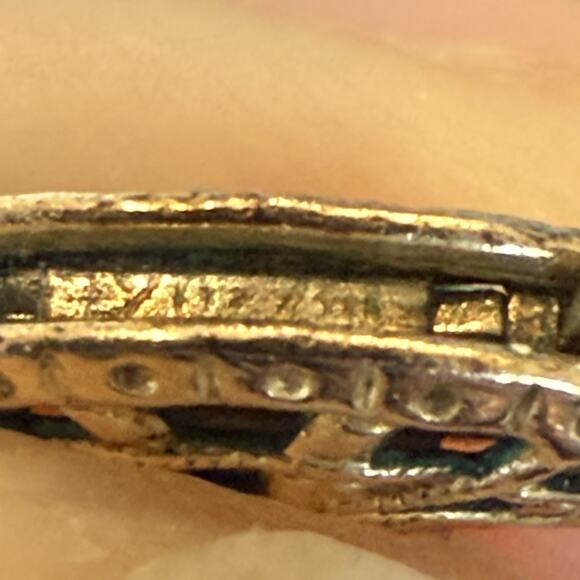 Vtg Chinese Rose Quartz Amethyst 11mm Cloisonné Bead 18” Necklace Gold Filled - Picture 7 of 8